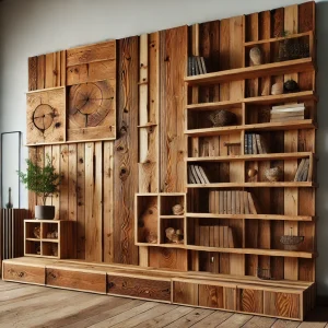 دکوراسیون با چوب بازیافت